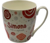 Nekupto Twister hrnček s menom Simona červený 0,4 litra