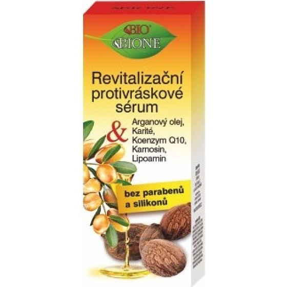 Bion Cosmetics Arganový olej & Karité revitalizačné protivráskové sérum pre všetky typy pleti 40 ml