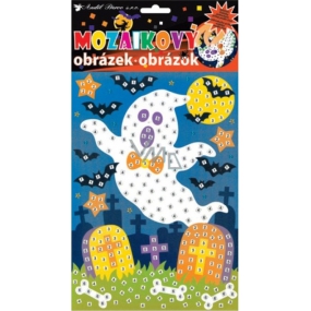 Mozaikový hrací set Halloween duch 23 x 16 cm
