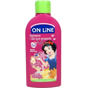 On line Kids Snehulienka Hruška 2v1 sprchový gél a šampón na vlasy pre deti 250 ml