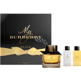 Burberry My Burberry Black toaletná voda pre ženy 90 ml + telové mlieko 75 ml + sprchový gél 75 ml, darčeková sada