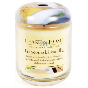 Heart & Home Francúzska vanilka Sójová sviečka veľká horí až 70 hodín 310 g