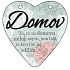 Albi Závesná plaketa srdce Domov 9 cm × 10 cm