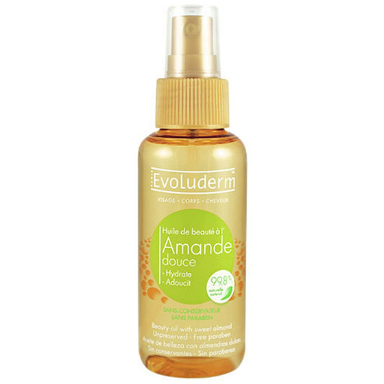 Evoluderm Beauty Oil Sweet Almond skrášľujúce olej na pleť a vlasy s výťažkom z mandlí 100 ml