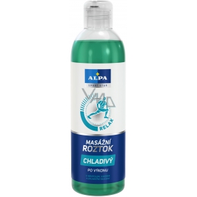 Alpa Sport Štart Relax po výkone Chladivý masážny roztok s mentolom, gáfrom a bylinnými silicami 250 ml