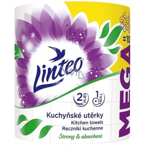 Linteo Mega kuchynské utierky dvojvrstvové, zo 100% celulózy 100 m 1 kus