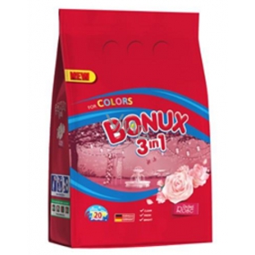Bonux Color Radiant Rose 3v1 prací prášok na farebnú bielizeň 20 dávok 1,5 kg