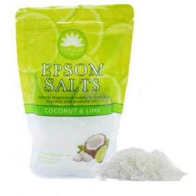 Elysium Spa Kokos a limetka relaxačné soľ do kúpeľa s prírodným magnéziom a esenciálnymi olejmi 450 g