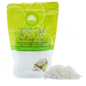 Elysium Spa Kokos a limetka relaxačná soľ do kúpeľa s prírodným magnéziom a esenciálnymi olejmi 450 g