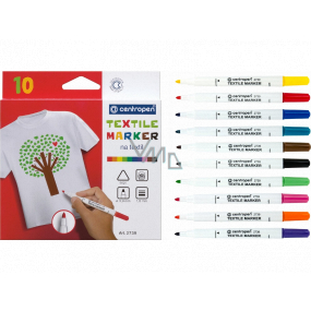 Centropen Textile Marker Značkovač (fixky) na textil 10 kusov