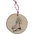 Bohemia Gifts Ručne vyrobená drevená vianočná ozdoba Zimné korčule 6 cm