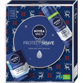 Nivea Men Protect Shave Pena na holenie Protect & Care 200 ml + voda po holení Protect & Care 100 ml, kozmetická sada pre mužov