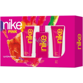 Nike Pink Woman toaletná voda 100 ml + telové mlieko 75 ml + sprchový gél 75 ml, darčeková sada pre ženy