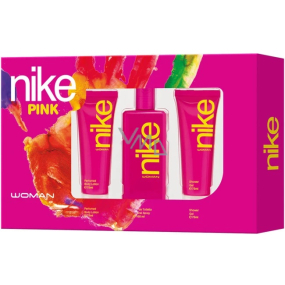 Nike Pink Woman toaletná voda 100 ml + telové mlieko 75 ml + sprchový gél 75 ml, darčeková sada pre ženy