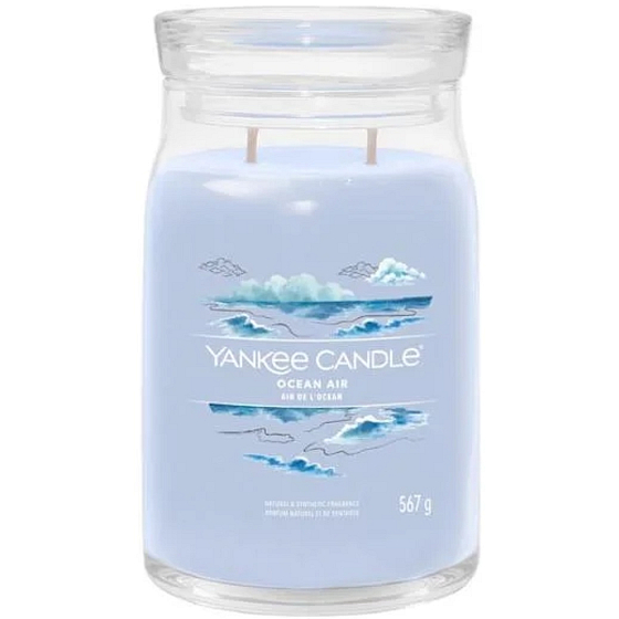 Yankee Candle Ocean Air - Vonná sviečka Ocean Air Signature veľké sklo 2 knôty 567 g