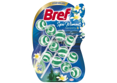 Bref Premium Spa Moments Serenity WC blok pre hygienickú čistotu a sviežosť vašej toalety, farbivá voda, Mega balenie 3 x 50 g