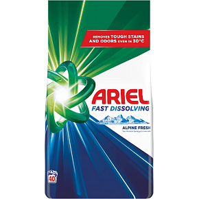 Ariel Mountain Spring prací prášok, 40 praní, 2,2 kg