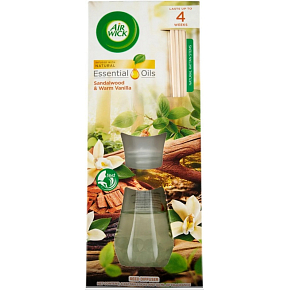 Air Wick Essential Oils vanilka a santalové drevo vonné tyčinky, 30 ml