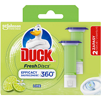 Duck Fresh Discs Limetka WC gél pre hygienickú čistotu a sviežosť Vašej toalety náhradná náplň 2x36 ml