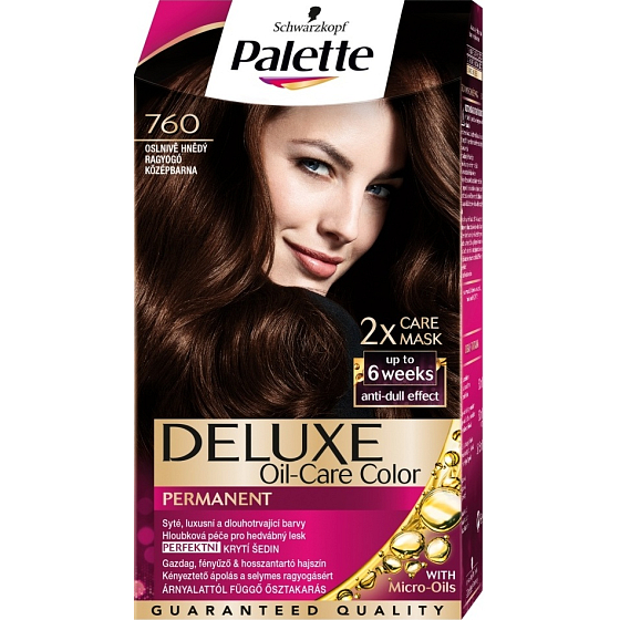 Schwarzkopf Palette Deluxe farba na vlasy 760 Oslnivo hnedý 115 ml