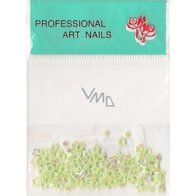 Professional Art Nails ozdoby na nechty hviezdičky bledozelené 1 balenie