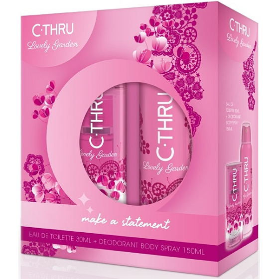 C-Thru Lovely Garden toaletná voda 30 ml + dezodorant sprej 150 ml, darčeková sada
