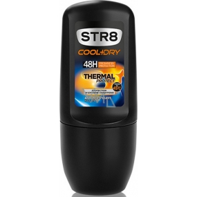 Str8 Cool + Dry Thermal Protect 48h guličkový antiperspirant dezodorant roll-on pre mužov 50 ml