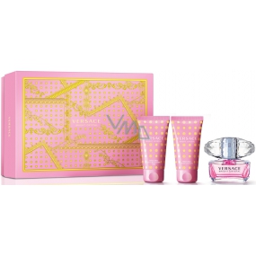 Versace Bright Crystal toaletná voda pre ženy 50 ml + telové mlieko 50 ml + sprchový gél 50 ml, darčeková sada