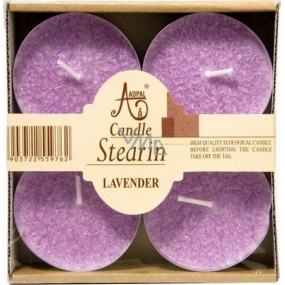 Adpal Stearín Lavender - Levanduľa vonné čajové sviečky 4 kusy