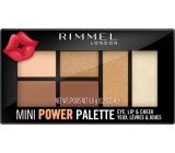 Rimmel London Mini Power Palette paletka očných tieňov, pery a líca 002 Sassy 6,8 g