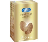 Durex Real Feel nelatexový kondóm pre prirodzený pocit koža na kožu, nominálna šírka: 56 mm 16 kusov