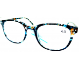 Berkeley Čítacie dioptrické okuliare +2 plast murované modro-zeleno-hnedé 1 kus MC2198