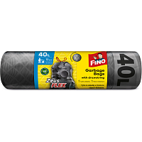 Fino Zeus Flex vrecká na odpad, zatahovacie, 32 µ, 55 × 57 cm, 40 l, 12 ks