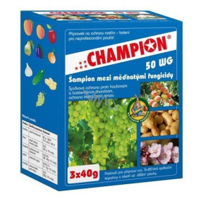 Champion 50 WG fungicídny a baktericídny prípravok na ochranu rastlín 3 x 40 g