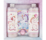 Bohemia Gifts Sprchový gél Unicorn 250 ml + šampón na vlasy 250 ml + hra, kozmetická sada pre deti