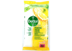 Dettol Power & Fresh Citron Antibakteriálne utierky na povrch 36 ks