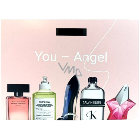 Thierry Mugler Angel Nova edp 1,2 ml + Carolina Herrera Good Girl edp 0,3 ml + Calvin Klein CK Everyone edp 1,2 ml + Maison Margiela Paris Replica From the garden edt 1,2 ml + Narciso Rodriguez for her Musc Noir Rose edp 0,8 ml, You - Angel, darčeková sada pre ženy