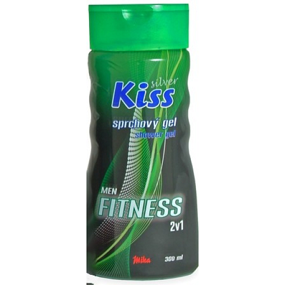 Mika Kiss Silver Fitness 2v1 sprchový gél a šampón na vlasy pre mužov 300 ml