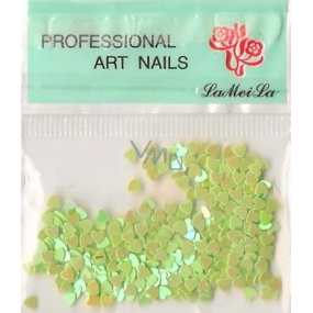 Professional Art Nails ozdoby na nechty srdiečka bledozelené 1 balenie
