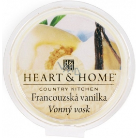 Heart & Home Francúzska vanilka Sójový prírodný voňavý vosk 27 g