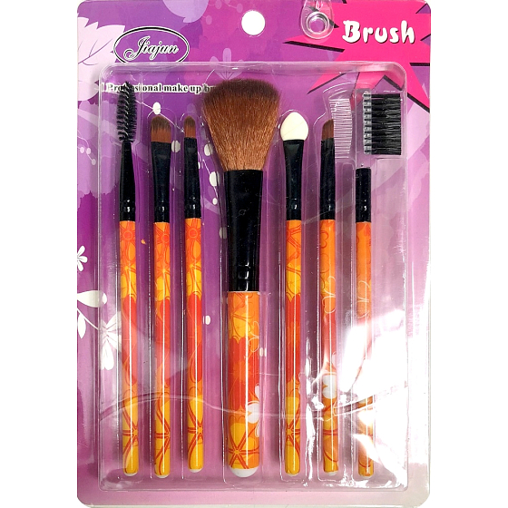 Jiajun Professional Make-up Brushes sada kozmetických štetcov oranžový kvet 7 kusov 562