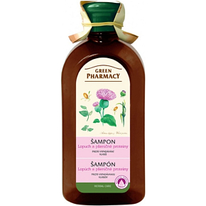 Green Pharmacy šampón proti vypadávaniu vlasov s lopúchom a pšenicou 350 ml