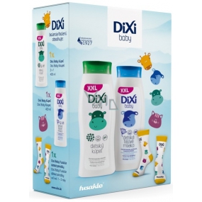 Dixi Baby 2v1 kúpeľ 400 ml + telové mlieko 400 ml + ponožky pre deti, kozmetická sada