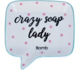 Bomb Cosmetics Crazy Soap Lady Soap Dish Keramická miska na mydlo 12,5 x 12,5 cm