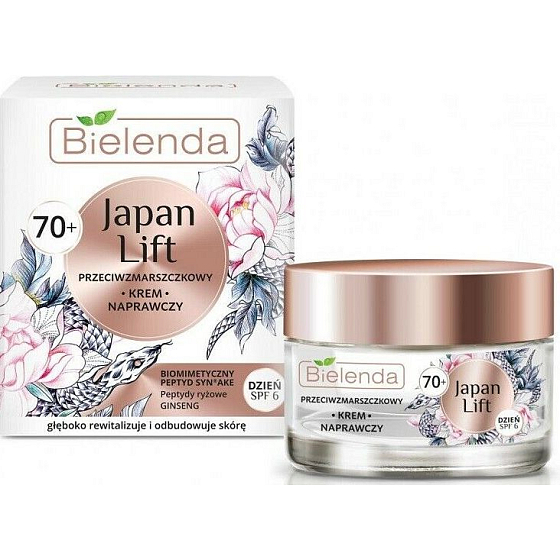 Bielenda Japan Lift 70+ SPF 6 ošetrujúci pleťový krém proti vráskam 50 ml