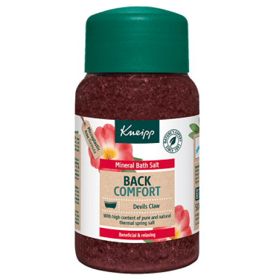Kneipp Back Comfort soľ do kúpeľa uľavuje od bolesti chrbta aj za krkom 500 g