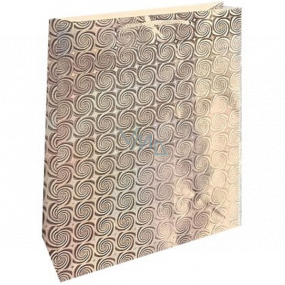 Nekupto Darčeková papierová taška s hologramom 33 x 46 cm Strieborná