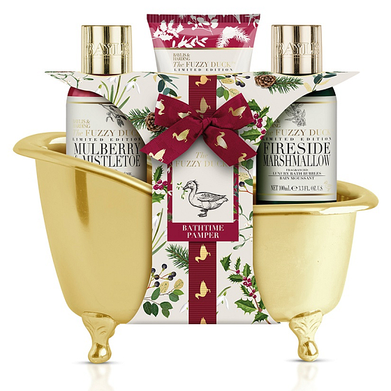 Baylis & Harding Winter Kingdom pena do kúpeľa 100 ml + sprchový krém 100 ml + krém na ruky 50 ml + vaňa, kozmetická sada pre ženy