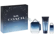 Coach Blue toaletná voda pre mužov 100 ml + toaletná voda pre mužov 15 ml + sprchový gél pre mužov 100 ml, darčeková sada pre mužov
