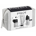 Payot Optimale Soin Hydratant Quotidien hydratačný gélový krém 50 ml + Gel de Douche Intégral sprchový gél na telo a vlasy 200 ml + Roll-on anti-transpirant 24H deodorant roll-on 75 ml + kozmetická taška, kozmetická sada pre mužov 2023
